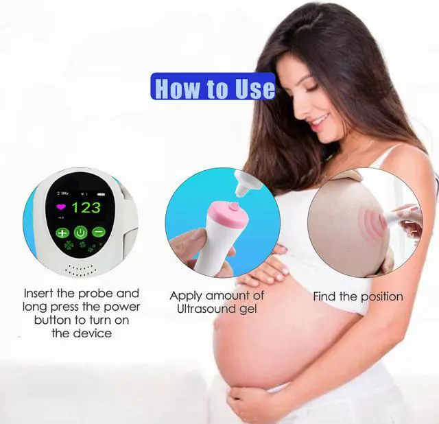Alt view image 6 of 7 - Mericonn Ultrasound Fetal Doppler with Colors TFT Screen for Home use Medical