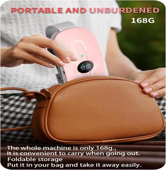Alt view image 5 of 7 - Mericonn Portable Cordless Heating Pad for Period Cramps Relief Menstrual Heating Pad for Stomach Back Pink