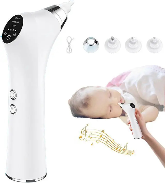 Main image of Baby Nasal Aspirator, Electric Nose Sucker for Toddler with 3 Adjustable Levels Suction, Rechargeable Snot Sucker for babies with Nursery Rhymes