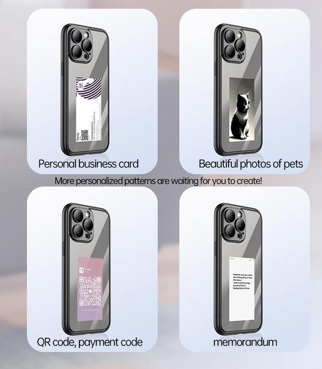Alt view image 6 of 7 - Mericonn NFC Smart E-Ink Screen Phone Case Cover For Apple iPhone 15 Pro Max Plus