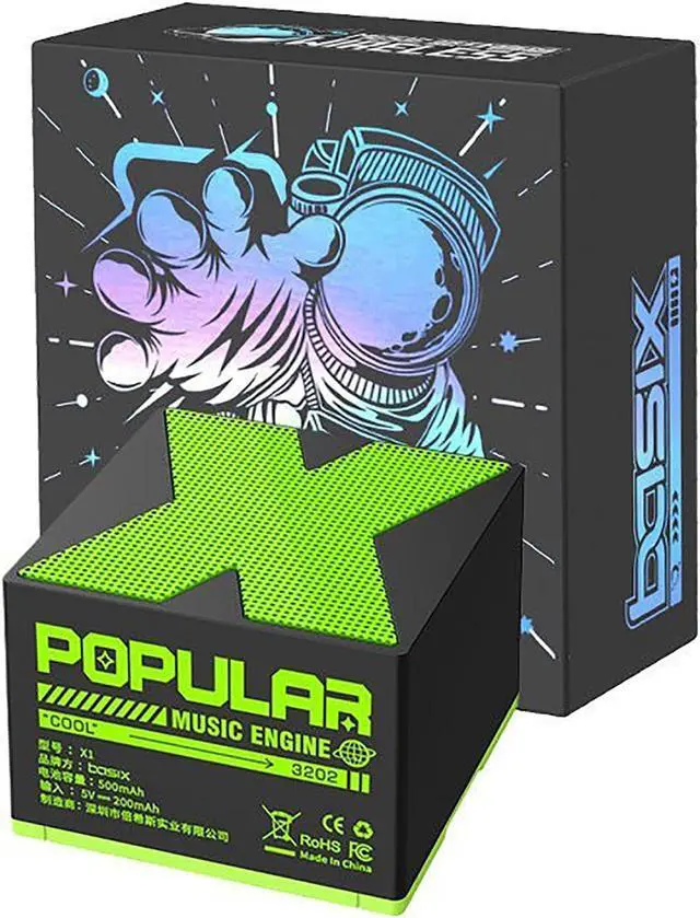 Main image of Mericonn Basix X1 Portable Bluetooth Speaker, Green - Exceptional Sound Quality, Compact Design, Bluetooth 5.0, Durable Aluminum Alloy Shell, Hands-Free Calling, Dual Speaker Series Function