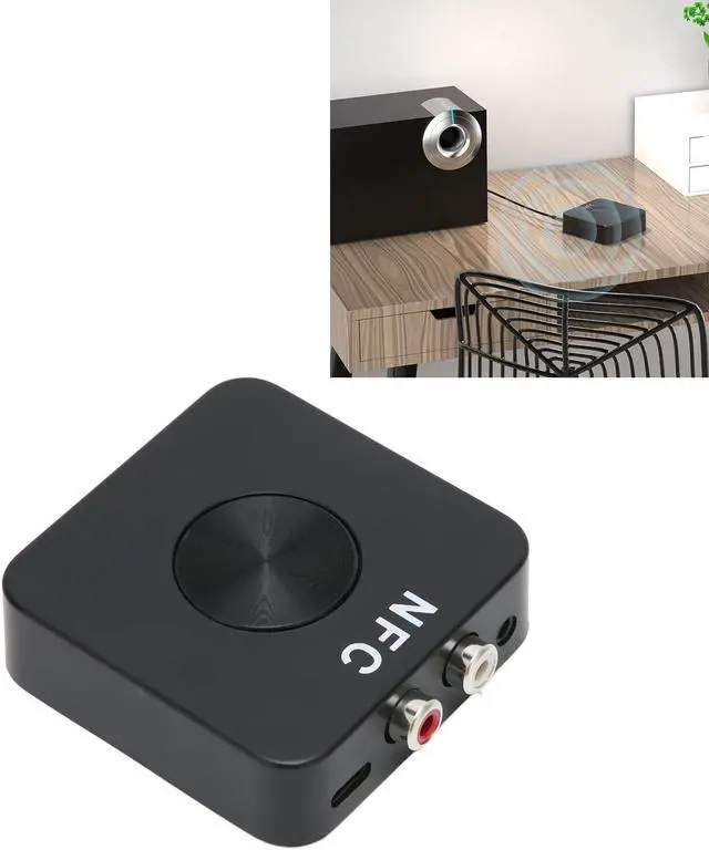 Alt view image 2 of 7 - Mericonn NFC Wireless Audio Adapter - Rechargeable Car Electronics Accessory with Type-C Charging and Ultra Long Distance Transmission for Hands-Free Calling and Music Playback