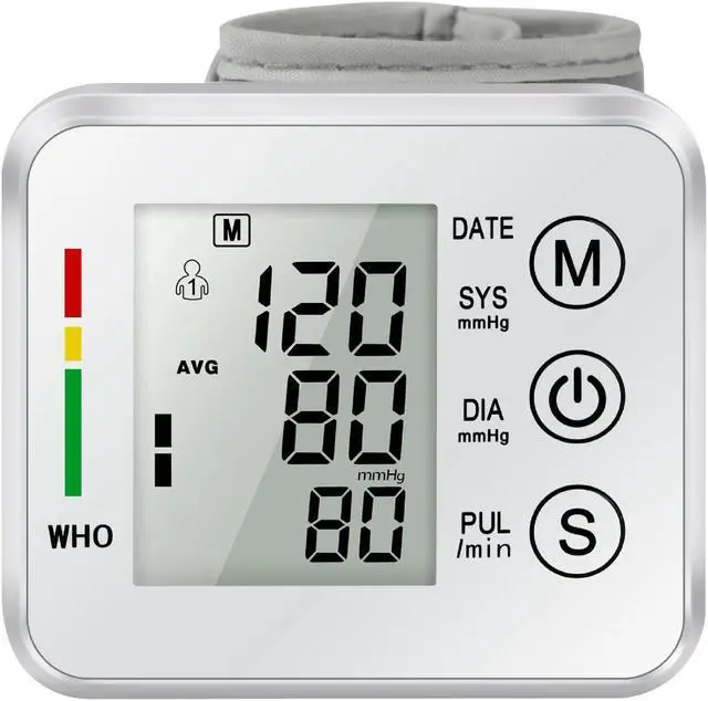 Main image of Mericonn Blood Pressure Monitor with Adjustable Wrist Cuff, Easy-to-Use One-Button Operation, and 198 Memory Storage for Health & Personal Care