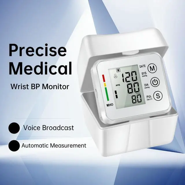 Alt view image 2 of 3 - Mericonn Blood Pressure Monitor with Adjustable Wrist Cuff, Easy-to-Use One-Button Operation, and 198 Memory Storage for Health & Personal Care