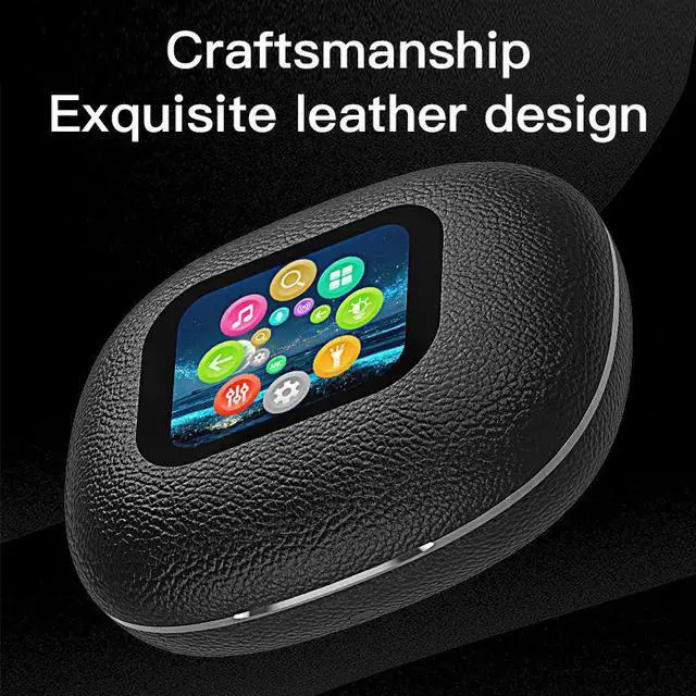 Alt view image 5 of 7 - Mericonn Bluetooth 5.4 Earbuds with LED Smart Screen & ANC Noise Cancellation - Independent MP3 Mode, 48H Playtime, Black