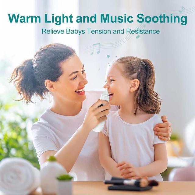 Alt view image 5 of 6 - Mericonn Electric Nasal Aspirator for Baby, Nose Aspirator for Toddlers, Waterproof Baby Nose Sucker, with 3 Silicone Tips, Adjustable Suction Level, Music and Light Soothing Function