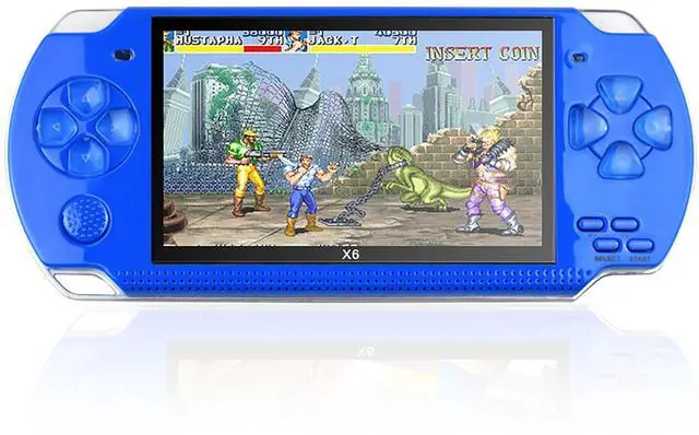 Main image of Mericonn PSP Handheld Game Machine X6, 8GB, with 4.3 Inch High Definition Screen, Built-in Free Games, Blue