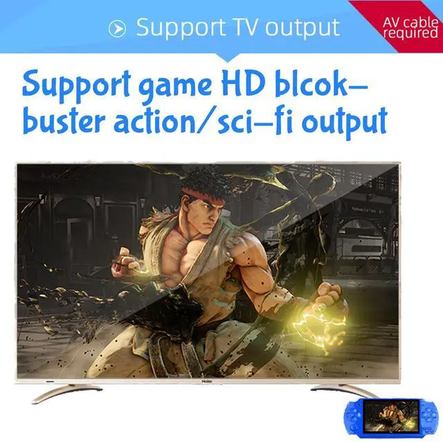 Alt view image 5 of 7 - Mericonn PSP Handheld Game Machine X6, 8GB, with 4.3 Inch High Definition Screen, Built-in Free Games, Blue