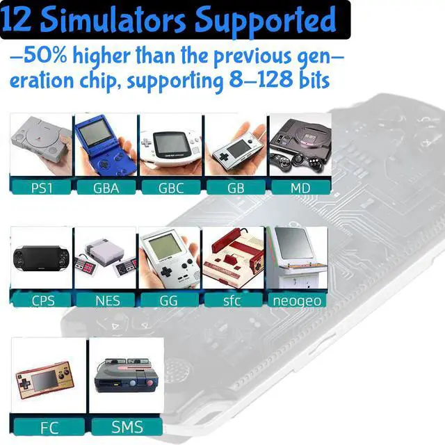 Alt view image 6 of 7 - Mericonn PSP Handheld Game Machine X6, 8GB, with 4.3 Inch High Definition Screen, Built-in Free Games, Blue