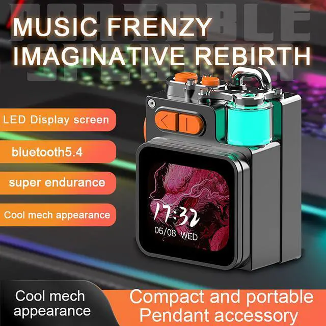 Alt view image 3 of 5 - Mericonn 2025 Waterproof Bluetooth Speaker with Touch Screen - Portable Wireless Speaker, 360° Surround Sound, APP Control, RGB Lights, TF Card Support