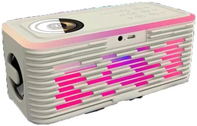 Main image of Mericonn MUSIC SYNC RGB Bluetooth Speaker with 15W Wireless Charger & Deep Bass, Dual Pairing, White Noise Mode, 20W Powerful Sound  Portable Party Speaker for Home, Outdoor