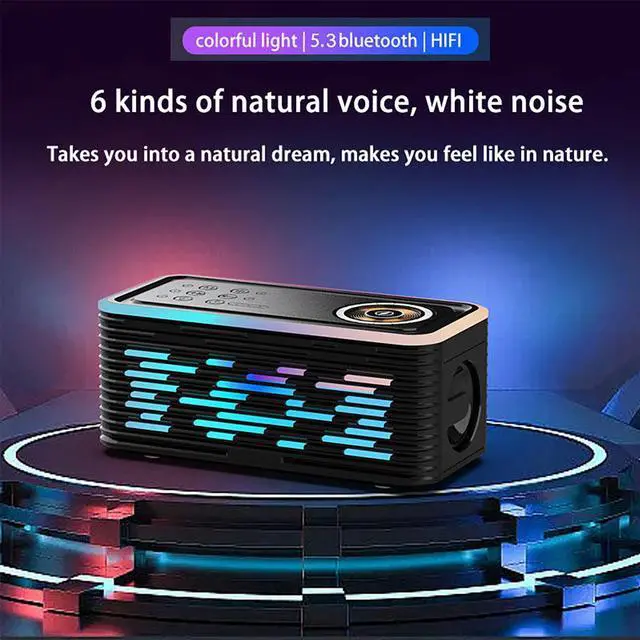 Alt view image 4 of 5 - Mericonn MUSIC SYNC RGB Bluetooth Speaker with 15W Wireless Charger & Deep Bass, Dual Pairing, White Noise Mode, 20W Powerful Sound  Portable Party Speaker for Home, Outdoor