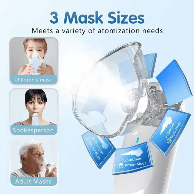 Alt view image 2 of 6 - Mericonn Small Portable Humidifiers Machine Steam Inhalator USB Rechargeable three accessories easy to carry suitable for Adults & Kids and for Travel