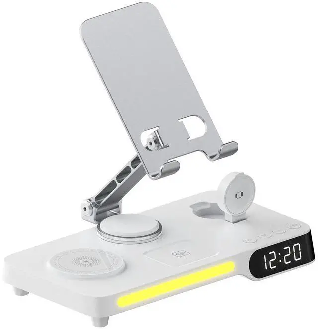 Alt view image 4 of 7 - MERICONN Wireless Charger,7 in 1 Wireless Charging Station, Fast Wireless Charger Stand for iPhone 14/13/12/11/Pro/Max/XS/XR/X/8/Plus, for Apple Watch 7/6/5/4/3/2/SE, for AirPods 3/2/Pro(white)