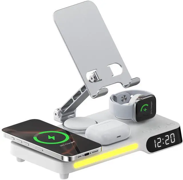 Main image of MERICONN Wireless Charger,7 in 1 Wireless Charging Station, Fast Wireless Charger Stand for iPhone 14/13/12/11/Pro/Max/XS/XR/X/8/Plus, for Apple Watch 7/6/5/4/3/2/SE, for AirPods 3/2/Pro(white)