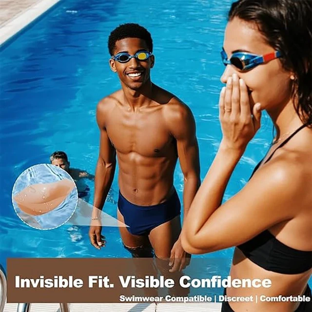Alt view image 6 of 7 - Men's 3D Silicone Pouch Pads for Swimwear, Invisible Front Enhancing Underwear Inserts