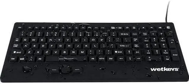 Alt view image 6 of 9 - Wetkeys Rugged-Point Keyboard KBWKRC105SPIBK