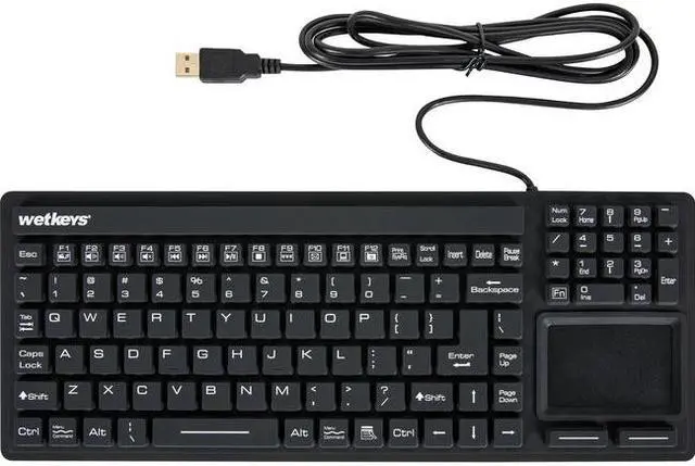 Alt view image 14 of 16 - WetKeys Professional Grade Waterproof Keyboard with Touchpad KBWKRC106T-BK Black USB Keyboard
