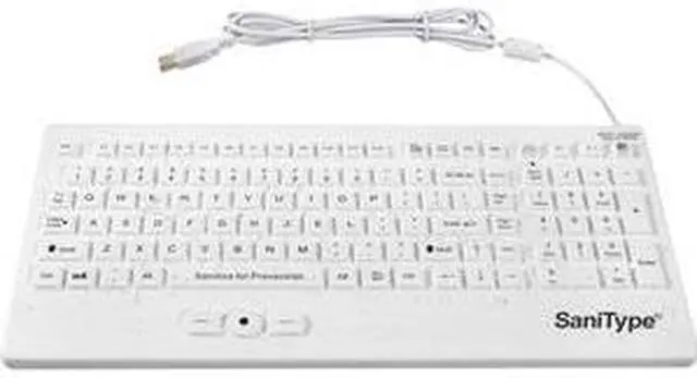 Alt view image 5 of 5 - SaniType Washable Rugged-Point Heavy-Duty Hygienic Keyboard KBSTRC105SPIW