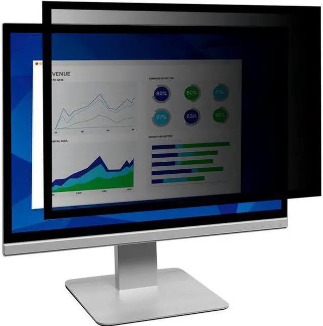Alt view image 10 of 11 - 3M Framed Privacy Filter for 22 in Monitor, 16:9, PF220W9F