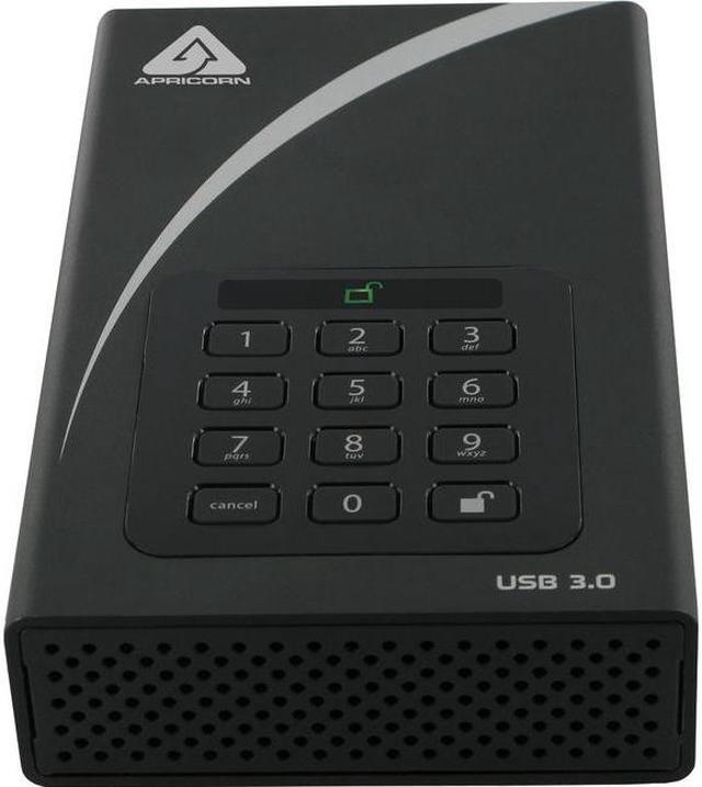 Alt view image 5 of 11 - APRICORN Aegis Padlock DT 4TB USB 3.0 External Hard Drive ADT-3PL256-4000 Black