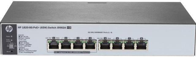 Alt view image 8 of 11 - HPE OfficeConnect 1820 8G PoE+ (65W) Switch (J9982A)
