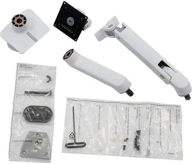 Alt view image 16 of 20 - Ergotron Mounting Arm for Monitor, Curved Screen Display, LCD Display - White