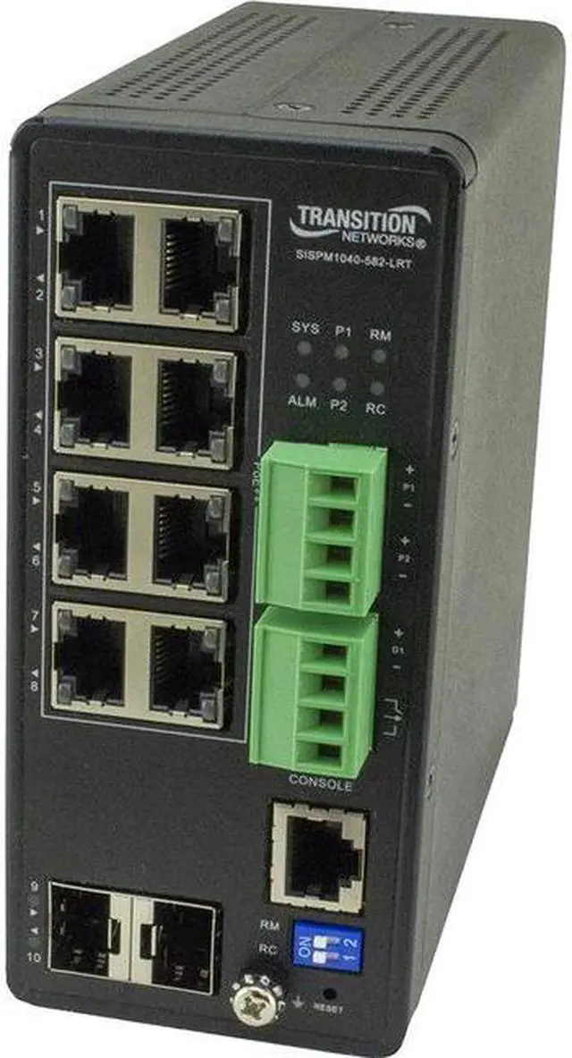 Alt view image 9 of 12 - Transition Networks Managed Hardened Gigabit Ethernet PoE++ Switch