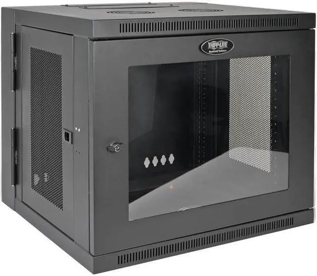 Alt view image 14 of 20 - Tripp Lite 10U Wall-Mount Rack Enclosure Server Cabinet, Hinged Back, Clear Acrylic Window (SRW10USG)
