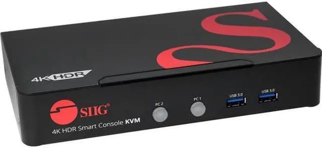 Alt view image 14 of 15 - SIIG 2-Port HDMI 2.0 4K HDR Smart Console KVM Switch with USB 3.0 Multimedia Ports