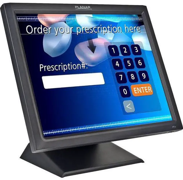Alt view image 3 of 20 - PLANAR PT1945R (997-5971-01) Black 19" USB 5-wire Resistive Touchscreen Monitor 200 cd/m2 1000:1 Built-in Speakers