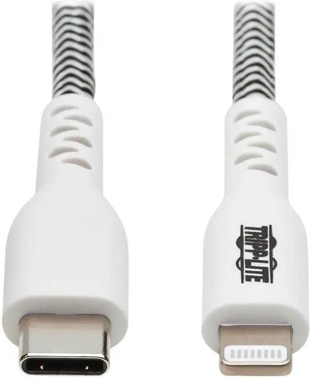 Alt view image 8 of 8 - Tripp Lite M102-003-HD Heavy-Duty USB-C to Lightning Cable M/M 3 ft. M102003HD
