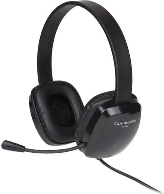 Alt view image 5 of 15 - Cyber Acoustics AC-6008 3.5mm Connector Circumaural Stereo Headset w/ Single Plug