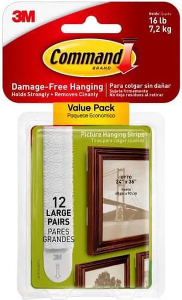 Alt view image 11 of 18 - Command 3/4 In. x 3-5/8 In. White Interlocking Picture Hanger (12 Count)