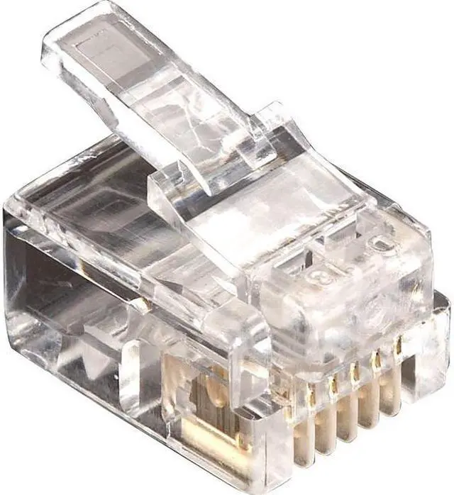 Alt view image 3 of 3 - Black Box FMTP611-10PAK RJ11 Unshielded Modular Plug 6-Wire 10-Pack
