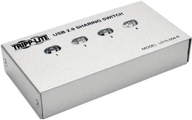 Alt view image 12 of 18 - Tripp Lite 4-Port Usb 2.0 Hi-Speed Printer / Peripheral Sharing Switch