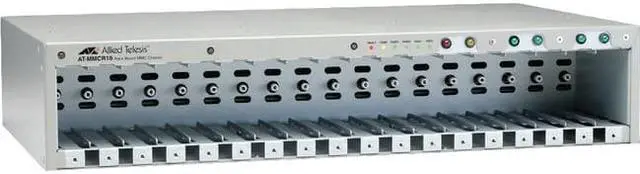 Alt view image 7 of 9 - Allied Telesis MMCR18 Media Conversion Rack-Mount Chassis - 18 Slot - 2U - Rack-mountable - TAA Compliant