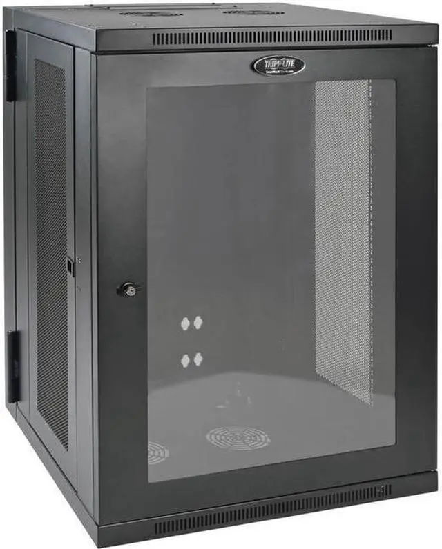 Alt view image 9 of 10 - Tripp Lite SRW18USG SmartRack 18U Low-Profile Switch-Depth WallMount Rack Enclosure Cabinet