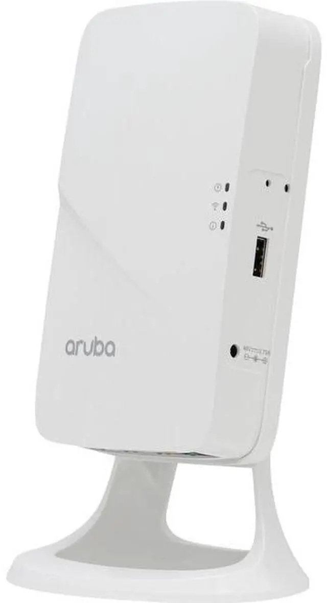 Alt view image 5 of 6 - Aruba AP-303HR (US) 802.11ac Dual 2x2:2 Radio Remote AP Bundle. Contains AP-303H (US), Desk stand (Assembled, Attached), RJ45 Jumper Cable (Installed), Power Adapter North America AC power Cord