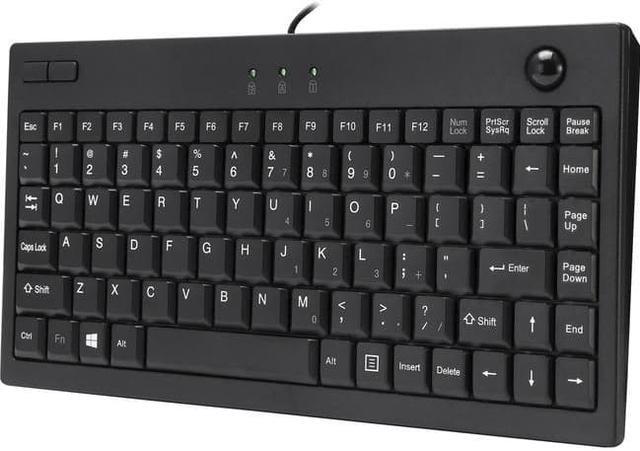 Alt view image 8 of 11 - Adesso AKB-310UB - Mini Trackball USB Keyboard, Black