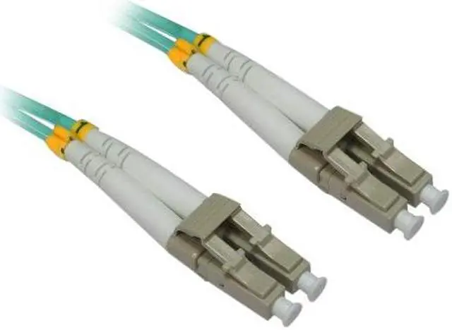 Alt view image 6 of 6 - 4xem 4XFIBERLCLC15M 49.21 ft. LASER OPTIMIZED LC/LC MM DUPLEX FIBER 50/125 10 GIG "AQUA" PVC PATCH Male to Male