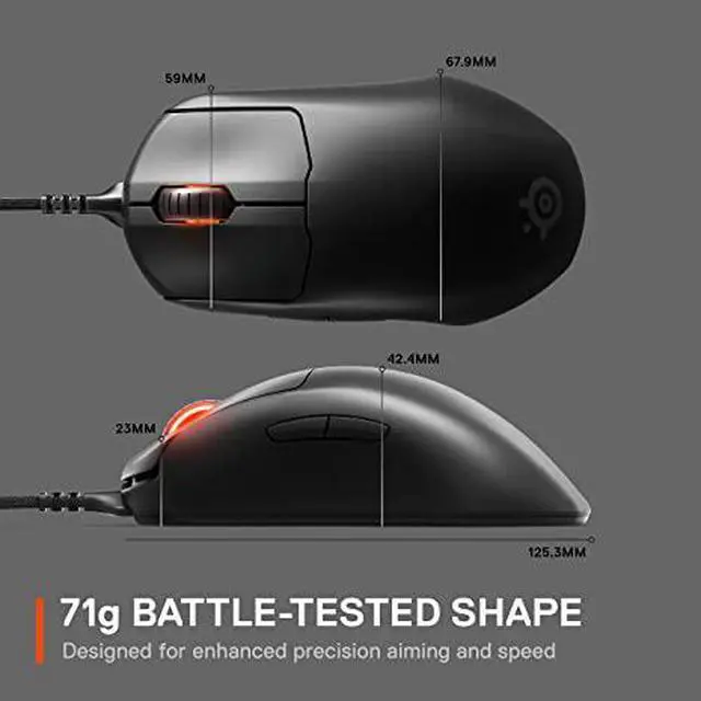 Alt view image 15 of 15 - SteelSeries Prime FPS Wired Optical Gaming Mouse