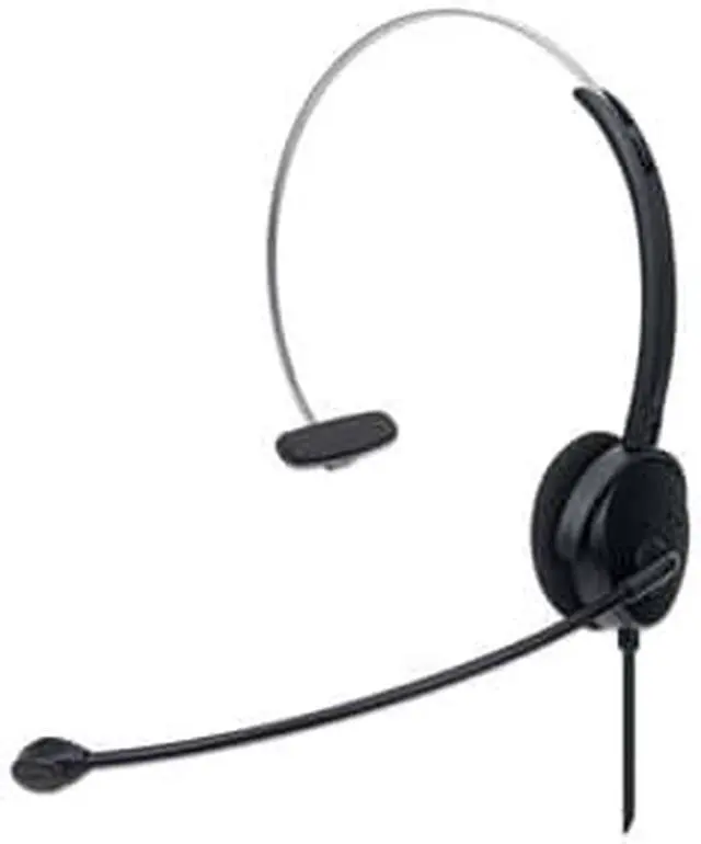 Alt view image 5 of 20 - Manhattan Mono On-Ear USB Headset with Microphone 179867