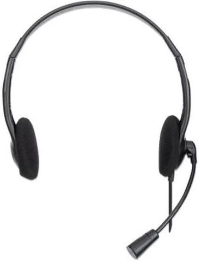 Alt view image 13 of 20 - Manhattan Stereo USB Headset - Stereo - USB Type A - Wired - 32 Ohm - 20 Hz - 20 kHz - Over-the-head - Binaural - Supra-aural - 4.92 ft Cable - Uni-directional Microphone - Black