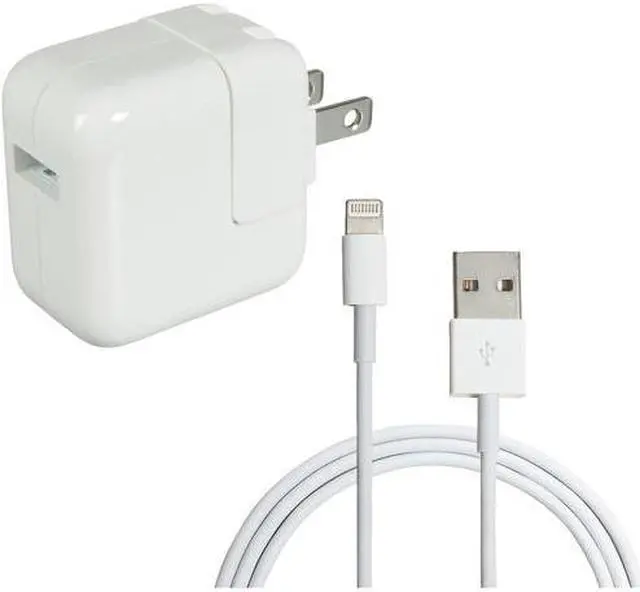 Alt view image 2 of 2 - 4XEM 4XIPADKIT10 White iPad Kit with 12W Charger and 10FT USB 2.0 to 8 Pin Cable