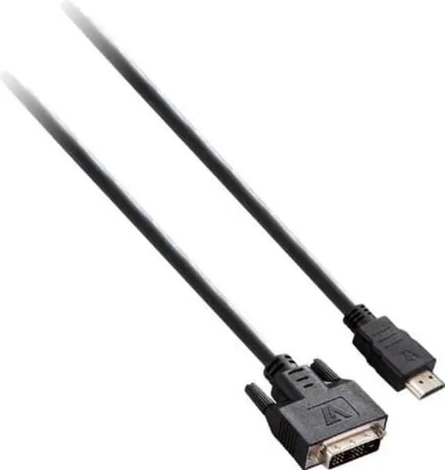 Alt view image 5 of 5 - V7 V7E2HDMIDVID-02M-2N HDMI DVI Cable (M/M) HDMI/DVI-D Dual Link Black 2m - HDMI/DVI-D for Video Device - 6.56 ft - 1 x HDMI Male Digital Audio/Video - 1 x DVI-D (Dual-Link) Male Digital Video - ...