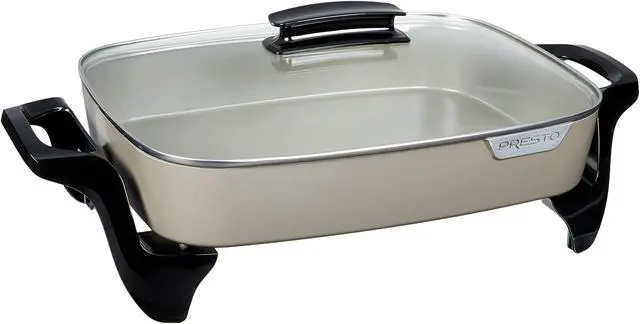 Alt view image 10 of 10 - Presto 16" Ceramic Electric Skillet with Tempered Glass Cover