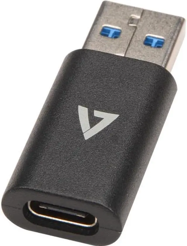 Alt view image 4 of 4 - V7 USB A Male to USB-C Female USB 3.2 Gen2 10 Gbps Black V7USB3AC