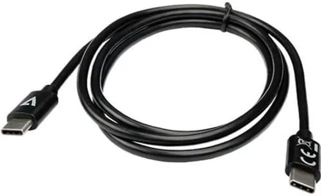 Alt view image 3 of 3 - V7 USB-C Male to USB-C Male Cable USB 2.0 480 Mbps 3A 1m/3.3ft Black V7USB2C1M
