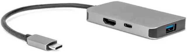 Alt view image 10 of 10 - Rocstor Y10A176-S1 Usb-C To Usb 3.0 Hdmi Usb-C 3.1 Multifunction Adapter 15Cm Silver